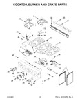 Diagram for 03 - Cooktop, Burner And Grate Parts