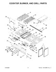 Diagram for 03 - Cooktop, Burner, And Grill Parts