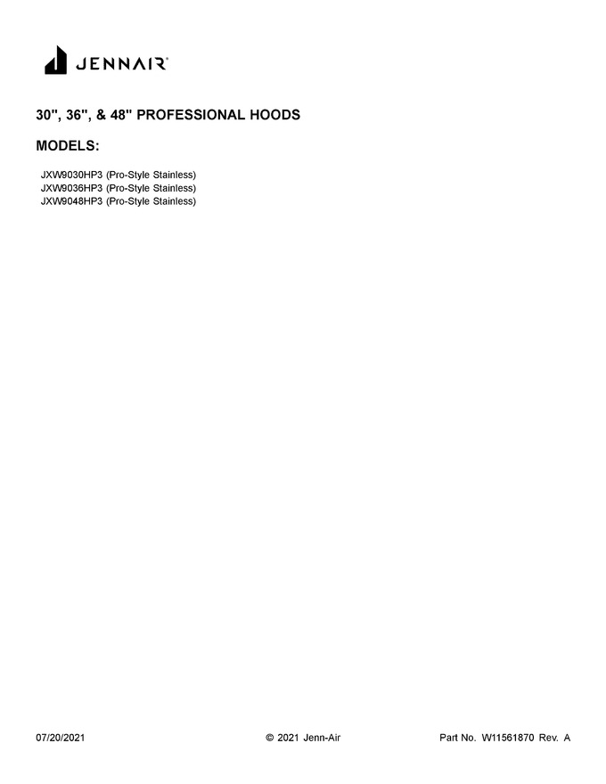 Diagram for JXW9036HP3