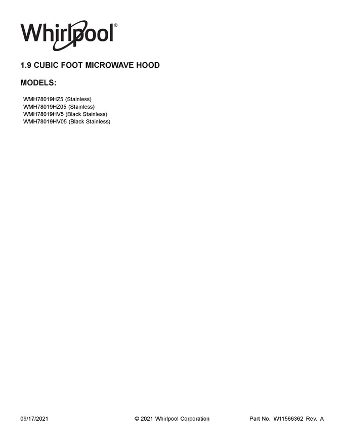 Diagram for WMH78019HV05