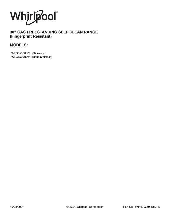 Diagram for WFG550S0LV1
