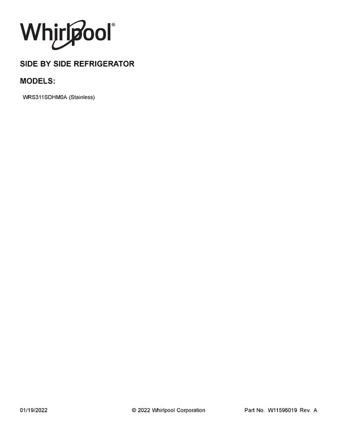 Diagram for WRS311SDHM0A