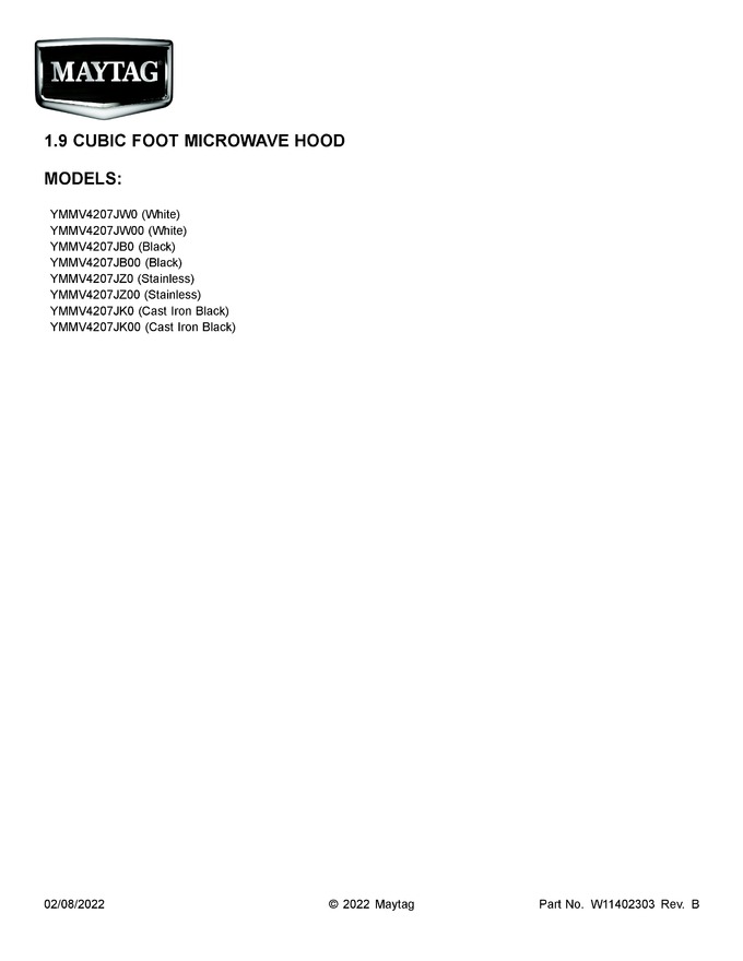 Diagram for YMMV4207JZ00