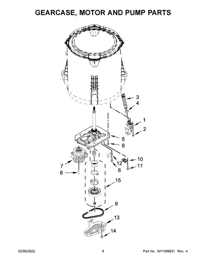 Diagram for WTW4816FW3