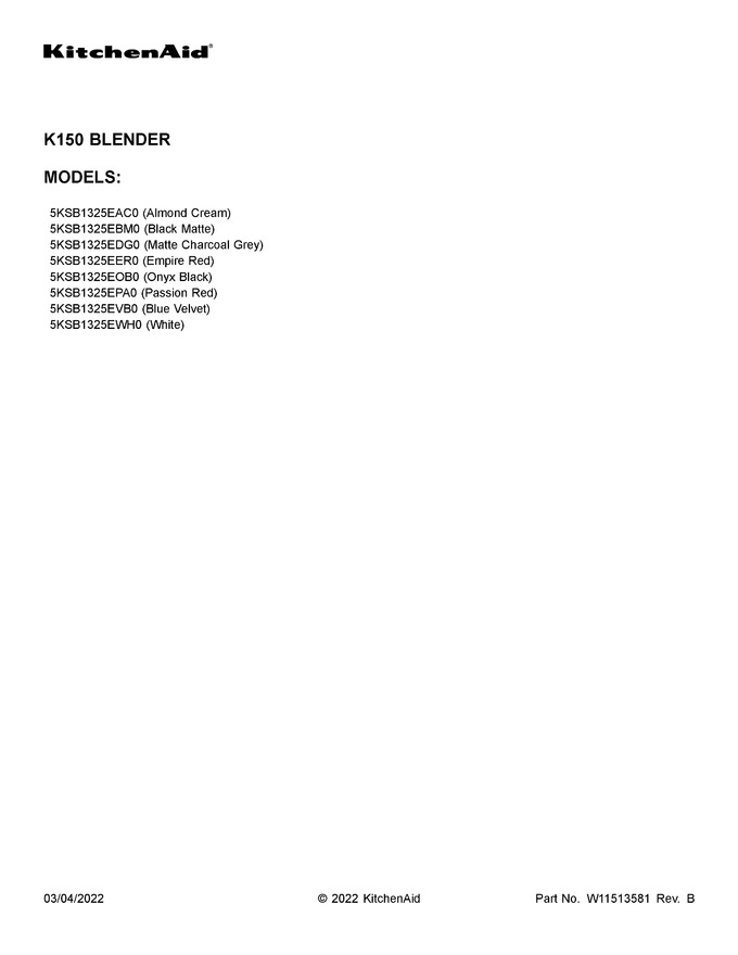 Diagram for 5KSB1325EER0