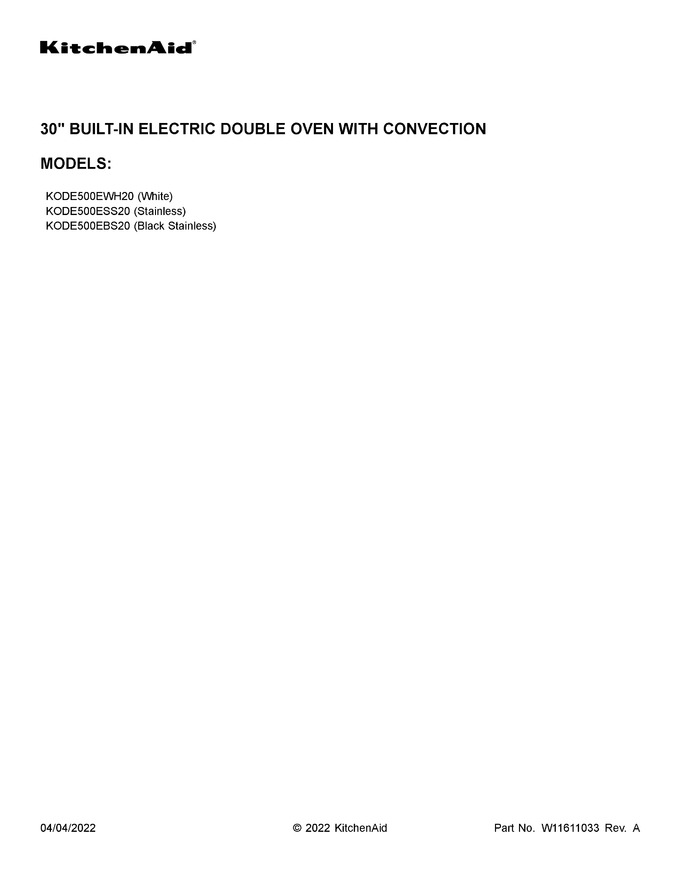 Diagram for KODE500ESS20