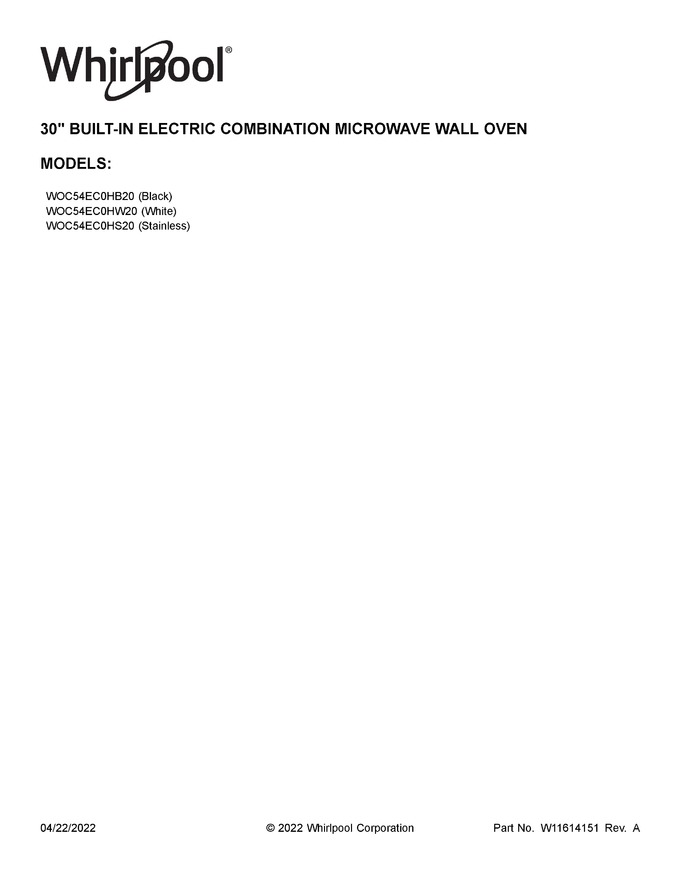 Diagram for WOC54EC0HB20