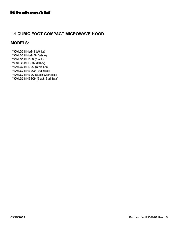 Diagram for YKMLS311HBS9