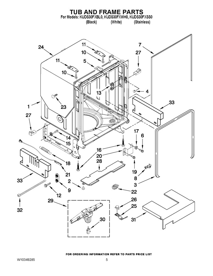 Diagram for KUDS30FXWH0