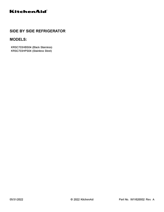 Diagram for KRSC703HPS04
