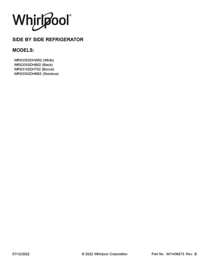 Diagram for WRS335SDHB02