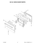 Diagram for 08 - 30 In. Oven Door Parts