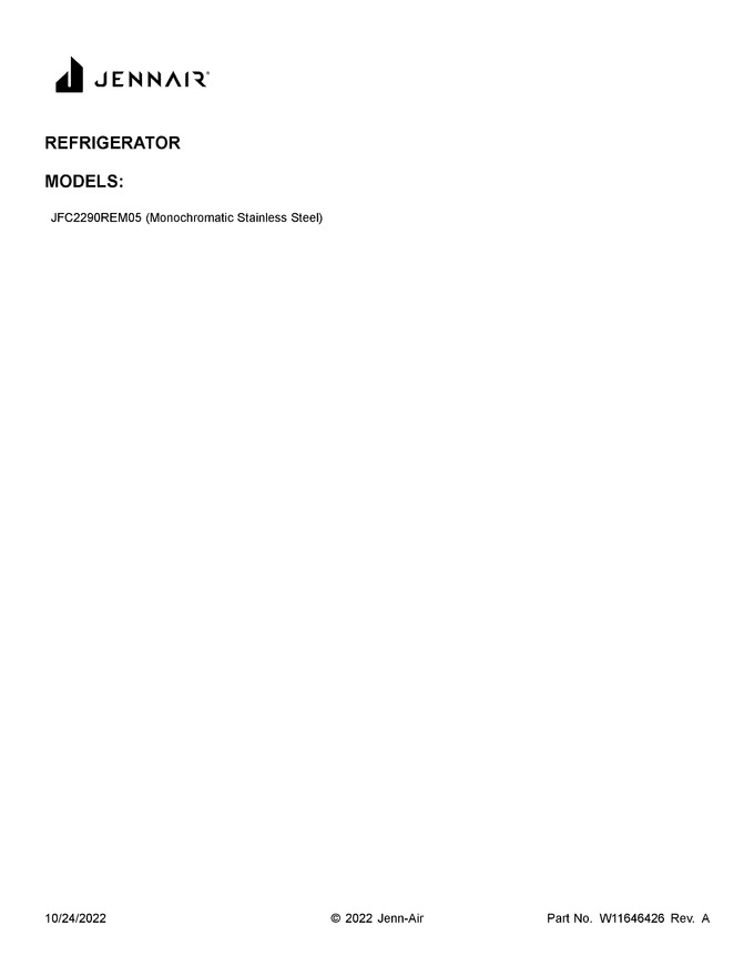 Diagram for JFC2290REM05