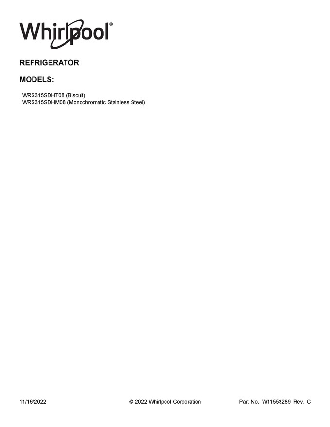 Diagram for WRS315SDHT08