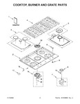 Diagram for 02 - Cooktop, Burner And Grate Parts