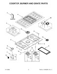 Diagram for 02 - Cooktop, Burner And Grate Parts