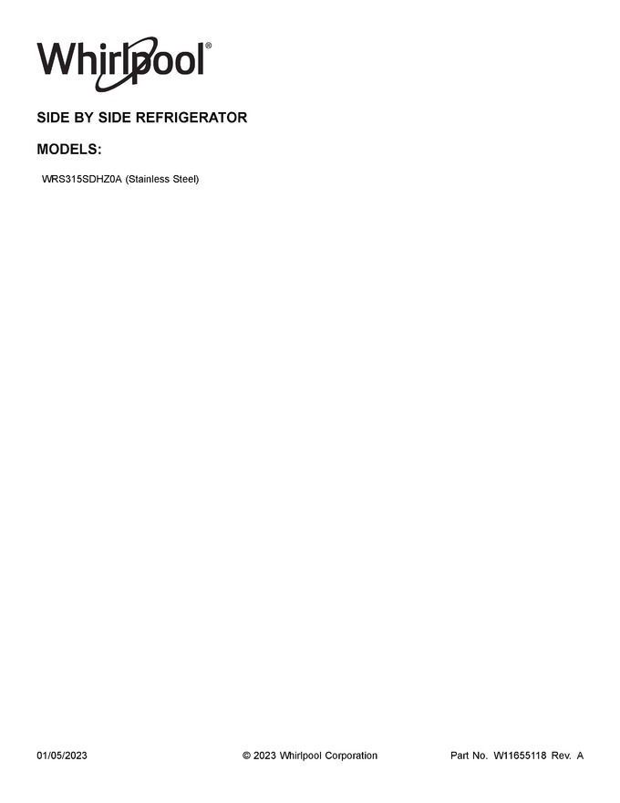Diagram for WRS315SDHZ0A