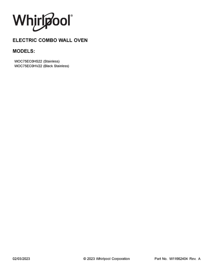 Diagram for WOC75EC0HV22