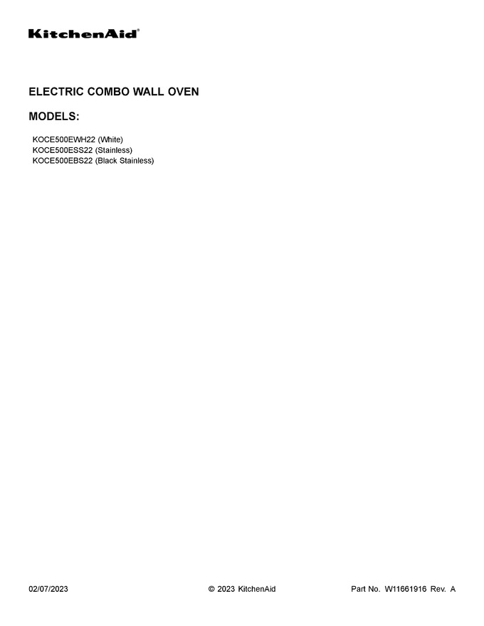 Diagram for KOCE500ESS22