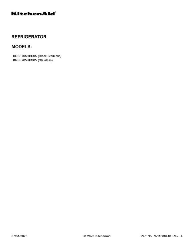 Diagram for KRSF705HBS05