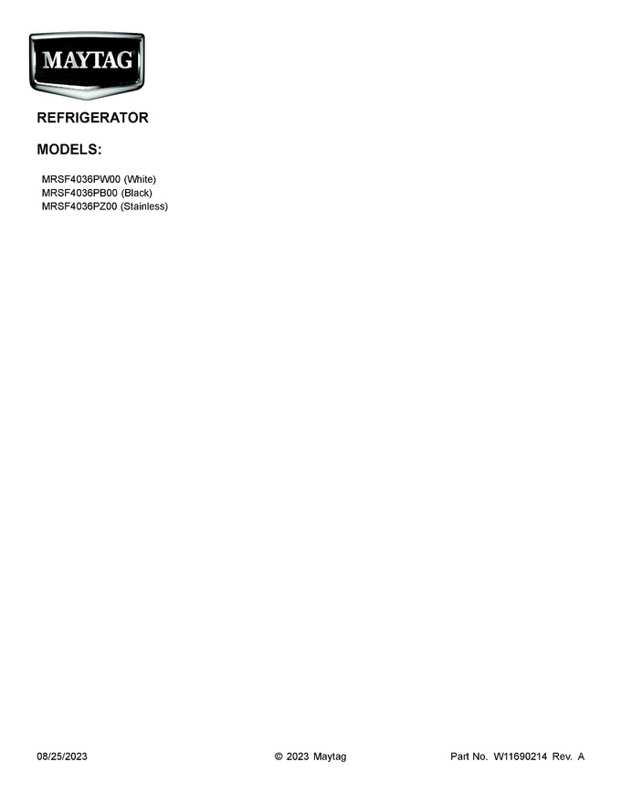 Diagram for MRSF4036PW00