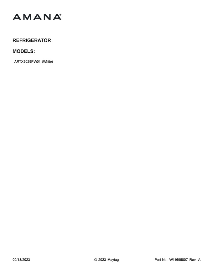 Diagram for ARTX3028PW01