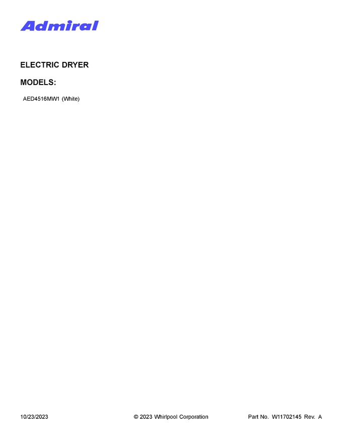 Diagram for AED4516MW1