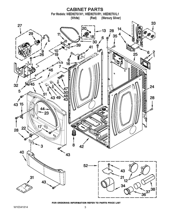 Diagram for WED9270XW1