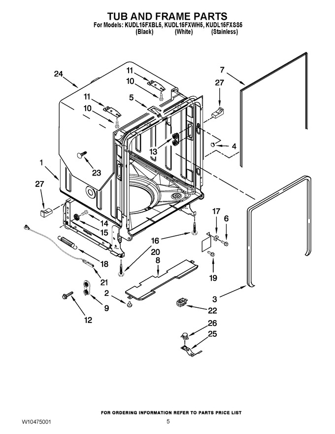 Diagram for KUDL15FXWH5