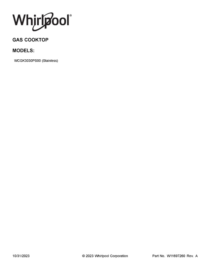 Diagram for WCGK3030PS00