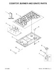 Diagram for 02 - Cooktop, Burner And Grate Parts
