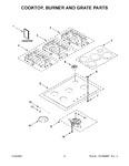 Diagram for 02 - Cooktop, Burner And Grate Parts