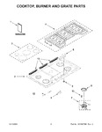 Diagram for 02 - Cooktop, Burner And Grate Parts