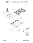 Diagram for 02 - Cooktop, Burner And Grate Parts