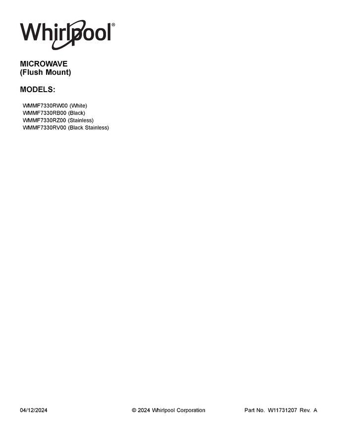 Diagram for WMMF7330RW00