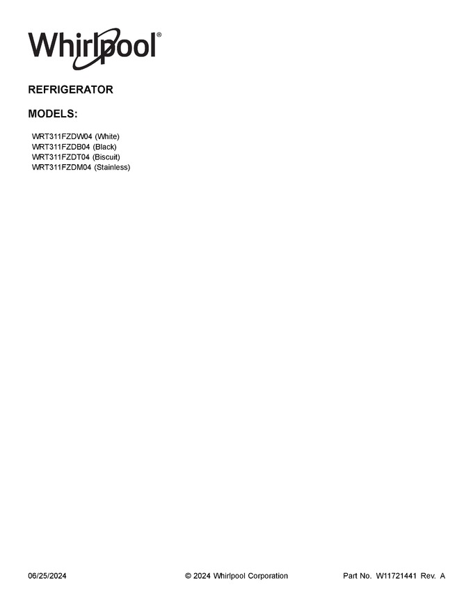 Diagram for WRT311FZDT04
