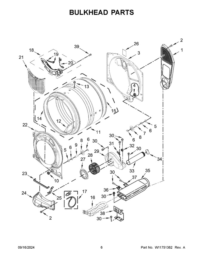 Diagram for WED5220RW0