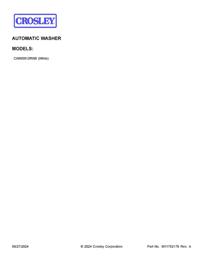 Diagram for CWW3812RW0