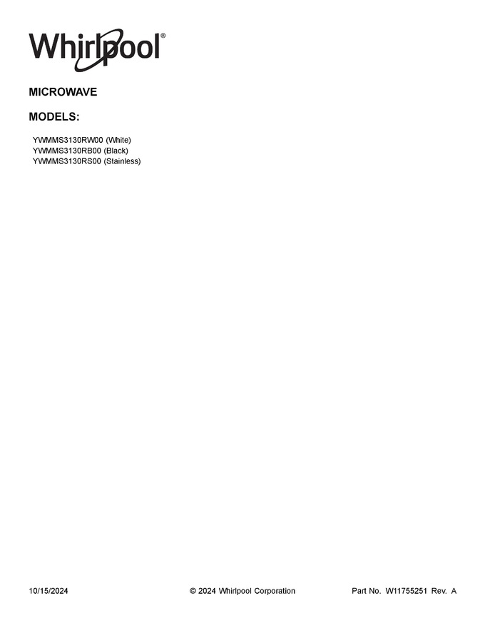 Diagram for YWMMS3130RW00