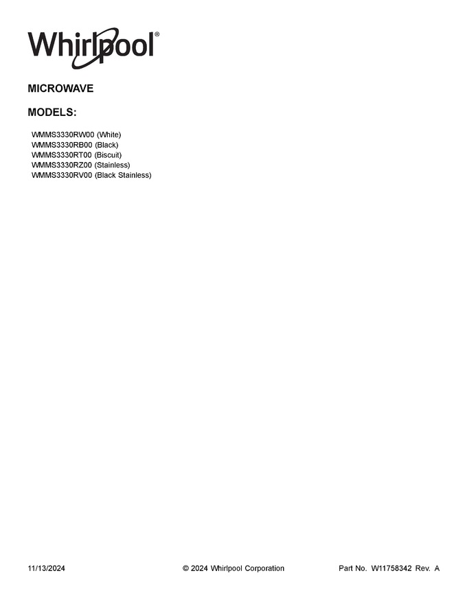 Diagram for WMMS3330RV00