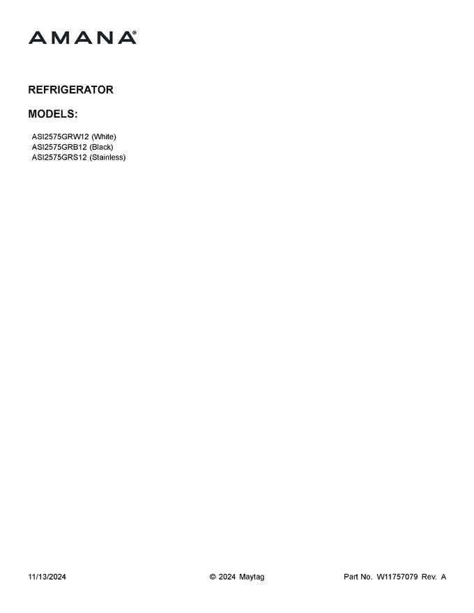 Diagram for ASI2575GRS12