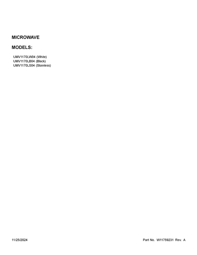 Diagram for UMV1170LS04