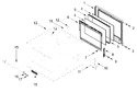 Diagram for Lower Oven Door Parts