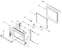 Diagram for Upper Oven Door Parts