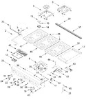 Diagram for Cooktop, Burner And Grate Parts