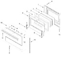 Diagram for Oven Door Parts