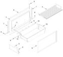 Diagram for Freezer Door And Basket Parts