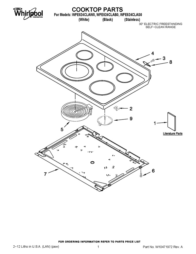 Diagram for WFE524CLAW0
