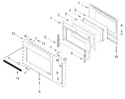 Diagram for Oven Door Parts (30 In)