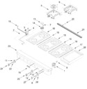 Diagram for Cooktop, Burner, And Grate Parts